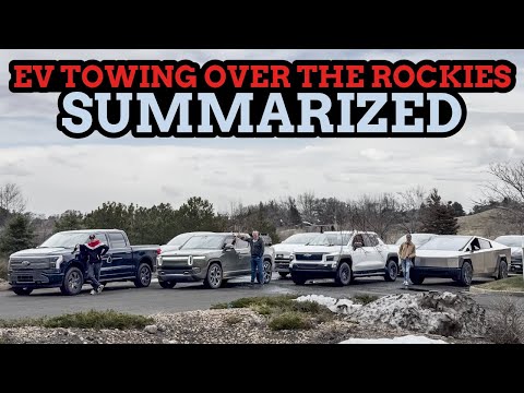 We Towed w/ 4 Electric Trucks Over The Rocky Mountains! Here’s What Happened