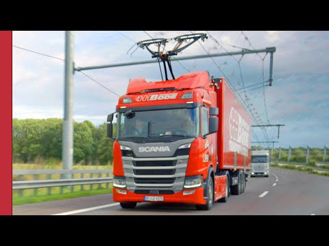 The highway where trucks work like electric trains