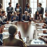 Realistic high-definition image of a diverse group of public figures, including representatives of various descents such as Caucasian, Hispanic, and South Asian, discussing and advocating for increased prices amidst economic uncertainties. They are in a formal conference room, all looking serious and engaged in the discussion. Some of them are looking at economic graphs and charts, while others passionately express their points. Emphasize the tension and urgency in the room.