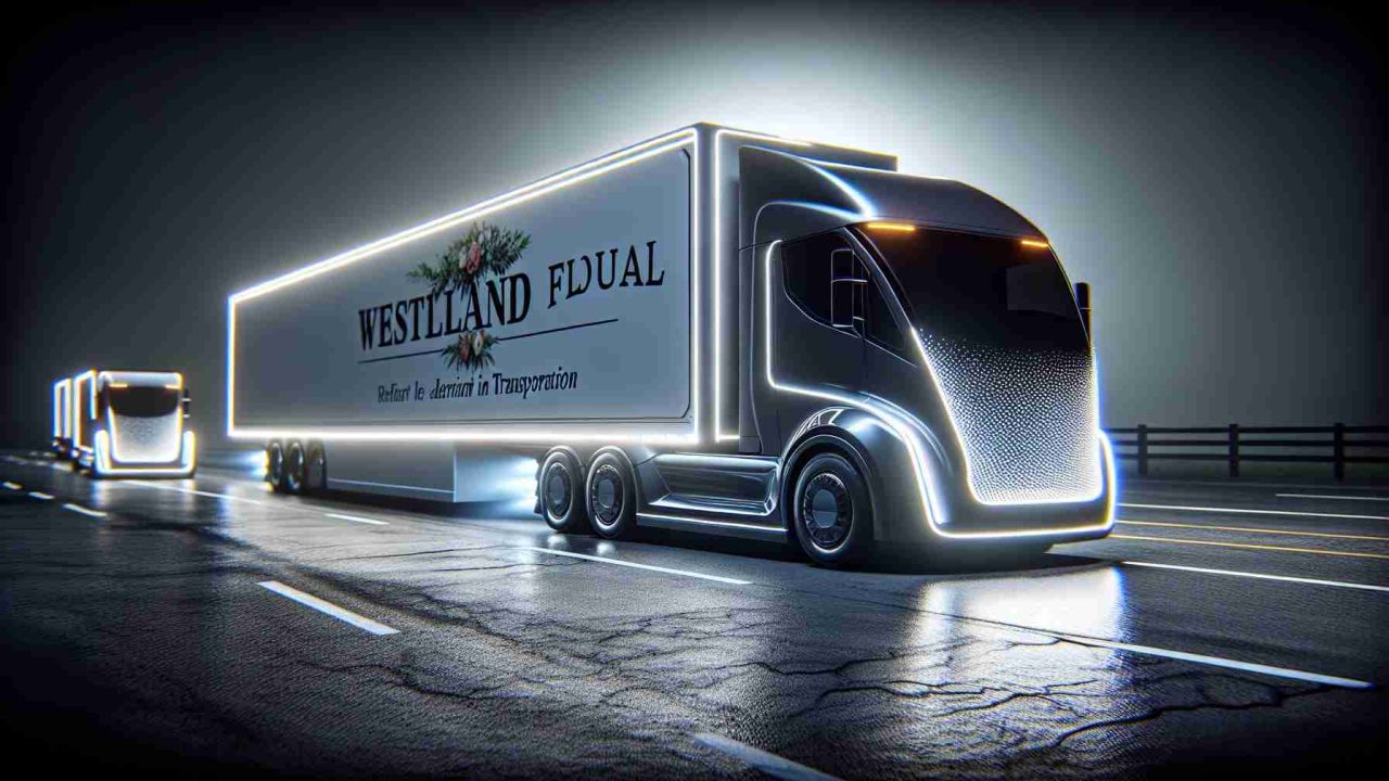 A highly realistic, high definition image of a new era in transportation. This scene captures the moment a floral company known as 'Westland Floral' orders a fleet of electric trucks. These sleek, modern vehicles emanate an aura of revolutionizing traditional transport methods, aligning with the ever growing urgency for environmental sustainability. The picture showcases the truck's intricate design, their gleaming exterior reflecting the commitment to ecological consciousness.