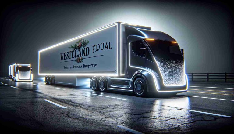 A highly realistic, high definition image of a new era in transportation. This scene captures the moment a floral company known as 'Westland Floral' orders a fleet of electric trucks. These sleek, modern vehicles emanate an aura of revolutionizing traditional transport methods, aligning with the ever growing urgency for environmental sustainability. The picture showcases the truck's intricate design, their gleaming exterior reflecting the commitment to ecological consciousness.