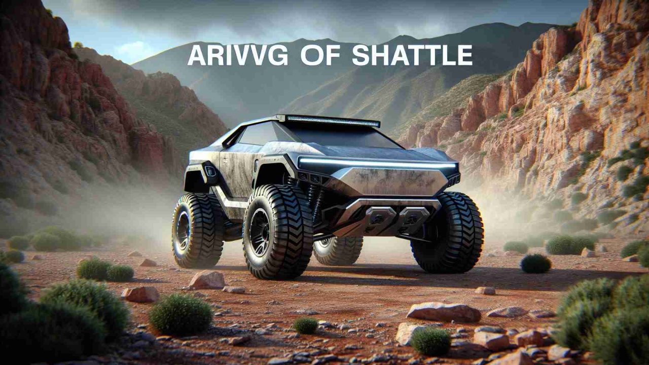 A realistic, high-definition image depicting a new model of a hybrid off-road vehicle standing in a rugged terrain showcasing its impressive design and features. The anticipation is palpable as this latest addition to the world of eco-friendly automobiles is said to be arriving ahead of schedule. It's an exciting day for automotive enthusiasts worldwide. Please note that the vehicle should not directly resemble any specific existing model.