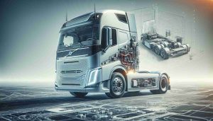 Detailed and high-definition image of electric trucks manufactured by Volvo. These innovative vehicles are known for their game-changing technology and stunning design. Capture the distinguishing features of these electric trucks that reflect the landmark achievement in the world of automobile innovation.