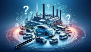 A high definition, realistically depicted illustration related to the potential impact of hybrid vehicles on the auto industry. The image should showcase a selection of modern hybrid vehicles presented against a backdrop of industrial facilities representing the auto industry. There should also be elements that reflect an investigative theme, such as a magnifying glass and question marks, signifying the pursuit of truth about the potential of hybrid vehicles in salvaging automotive industry.