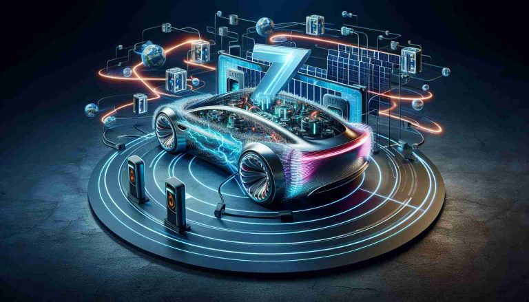 An ultra high-definition, realistic image showing an electrifying twist symbolizing the future strategies of a prominent British luxury car manufacturer. The visuals should feature elements of electric vehicle technology like battery modules, charging stations, and futuristic car design and imply a revelatory shift in their approach towards electric vehicles.