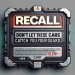 Realistic high-definition image representing an urgent recall alert message saying 'Don't Let These Car Issues Catch You Off Guard'. The alert message appears bold and alarming against a neutral background.