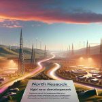 Create a high-definition and realistic representation of a vivid new development appearing on the landscape's horizon. The scene encompasses excitement and the prospect of innovation, demonstrated by upgraded architecture and infrastructures. Include signage indicating the location, North Kessock, and clues hinting at a hopeful and positive future for this locality.