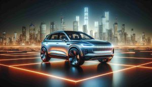 High-definition realistic image of a fantastic newer model all-electric SUV. This state-of-the-art vehicle is expected to revolutionize the auto industry with its innovative features and eco-friendly technology.